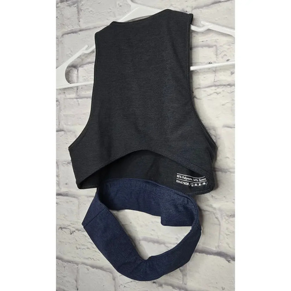 Outdoor Voices Tri-Tone Slashback Crop Tank Top sports bra XS. - Picture 6 of 8